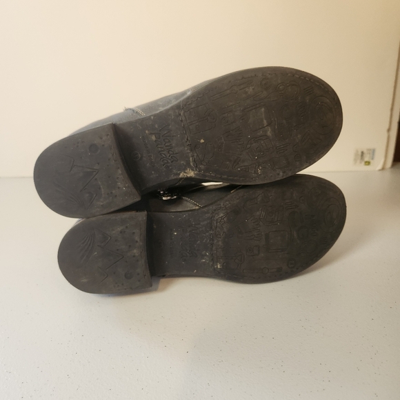 Wanda Panda Gray Leather Ankle Boots Zipper Womens size 8 EU 39 Fall Winter - Picture 6 of 9